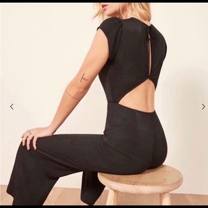 Reformation black Mayer jumpsuit